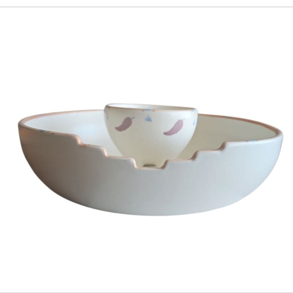 Taos New Mexico Ceramic Chip & Dip Bowl Handmade Southwestern Pottery USA